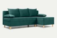 Диван угловой Амрано Velvet Emerald, 200 см х 138 см х 92 см