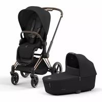 Коляска 2в1 Cybex Priam IV Rose Gold, цвет Sepia Black