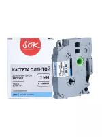 Кассета с лентой TZE-531 для Brother PT-E550WVP, PT-H110, PT-P700, PT-E110VP S'OK черный на синем, 12мм/8м, наклейка