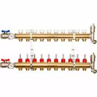 Коллектор с расходомерами для теплого пола 10 вых. Stout