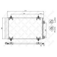 радиатор кондиционера с осушит. Citroen C4 1.6HDi-2.0HDi 04] STELLOX 1045222SX