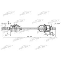 Полуось передний мост слева 25x652x52,5x25 ABS:48T HYUNDAI SOLARIS [SB] 11 - KIA RIO [DX] 11 - Patron PDS0504