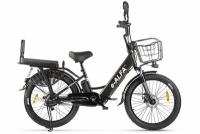 Велогибрид Green City e-ALFA fatbike 2160, чёрный, 500 Вт, 35 км/ч, 40км, АКБ 48V/10.4Ah, макс. 130кг, вес 36кг. GNCITY-EALFAFAT-BK
