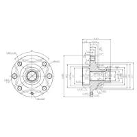 Ступица передняя L=R (без подшипника) DAEWOO Nexia/CHEVROLET Lanos 16V GANZ GIK05024 GANZ GIK05024