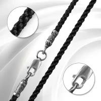 Гайтан шелковый шнурок шею серебряный ювелирный для подвески крестика толщина 2мм Ручная работа Размер 60