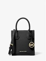 Сумка кросс-боди MICHAEL KORS Mercer Small повседневная, натуральная кожа, черный