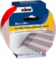 Сигнальная лента UNIBOB 50 мм х 50 м красно-белая