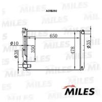 Радиатор LEXUS RX300 3.0 A/T (паяный) 02- MILES ACRB392