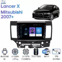 Штатная магнитола Wide Media Mitsubishi Lancer X 2007+ / Android 9, 9 дюймов, WiFi, 2/32GB, 4 ядра