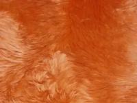 HWIT CO LTD Ковер-накидка из натуральной овчины десятишкурная оранжевая 10SS 2001 1.9x2.15 м