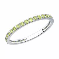 Серебряное кольцо Diamant online 260155 с хризолитом, Серебро 925°, 16
