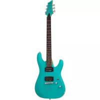 Schecter C-6 Deluxe SAQ Satin Aqua Гитара электрическая шестиструнная, крепление грифа: на болтах