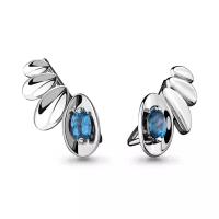 Серебряные серьги Aquamarine А4722305 с топазом, Серебро 925°