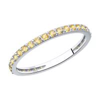 Серебряное кольцо Diamant online 261715 с цитрином, Серебро 925°, 19