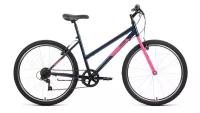 Велосипед 26 FORWARD ALTAIR MTB HT LOW (6-ск.) 2022 (рама 15) темный/синий/розовый IBK22AL26118