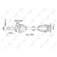 Привод в сборе передний R, CD1121A LYNXauto CD-1121A