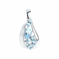 Серебряная подвеска Diamant online 242036 с топазом, Серебро 925°