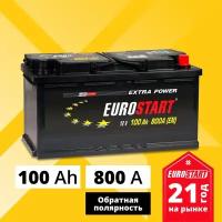 Аккумулятор автомобильный EUROSTART Extra Power 100 Ah 800 A обратная полярность 353x175x190