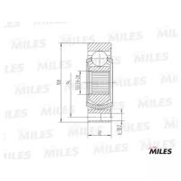 ШРУС КПП AUDI 80/90/100/A4/A6/VW PASSAT GA10040 MILES GA10040