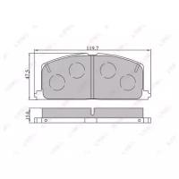 Колодки тормозные передние к-кт, BD7533 LYNXauto BD-7533
