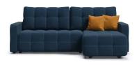 Угловой диван-кровать Много Мебели Dandy Euro SE с ящиком для хранения, еврокнижка, рогожка Malmo синий, 235х165х93 см