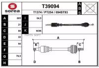 EAI GROUP T39094 T39094_привод правый!805mm без ABS\ Peugeot 106, Citroen Saxo 1.0/1.1/1.4/1.5D 96>