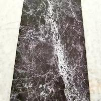 Фартук Каменный лист (черно-белый мрамор, 550х3000мм)