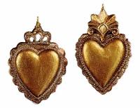 Елочная игрушка королевское сердце с короной, полистоун, 8 см, подвеска, Goodwill