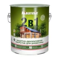 Акватекс 2 в 1 грунт-антисептик алкидный полуматовый лессирующий белый 0,8л