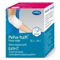 Peha-haft, Пеха-Хафт бинт фиксирующий, когезивные, без латекса 4 м х 6 см, белый (2 шт/уп)