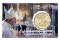 Монета Ватикан 50 евроцентов ( центов ) 2022 коинкард №13