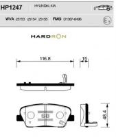 Колодки тормозные задние Hardron Sangsin Brake HP1247