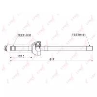 Привод в сборе передний R, CD1171 LYNXauto CD-1171