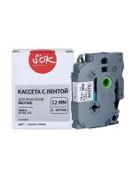 Кассета с лентой TZE-231 для Brother PT-E550WVP, PT-H110, PT-P700 S'OK черный на белом, 12мм/8м, наклейка