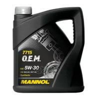 MANNOL 7715 Mannol Longlife 504/507 5W-30 5 Л. Синтетическое Моторное Масло 5W-30