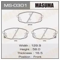 Колодки дисковые Masuma KIA/CEED/V1400, V1600, V2000 front (1/12) MASUMA MS0301