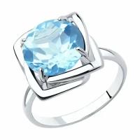 Серебряное кольцо Diamant online 244799 с топазом, Серебро 925°, 18,5