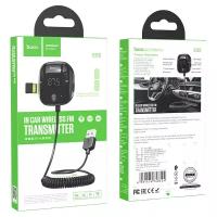 Bluetooth FM ресивер Hoco E65, BT 5.0, FM transmitter, TF Card, AUX 3.5mm, черный