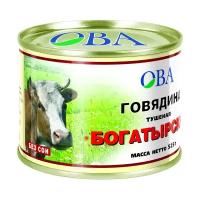 Упаковка из 12 банок Говядина тушеная Богатырская "ОВА" (СТО) 525г Дейма кмпз