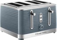 Тостер Russell Hobbs Grey Inspire пластмассовый, на 4 ломтика, серый, 1800 Вт