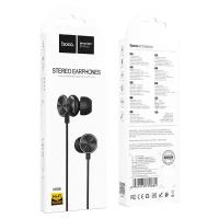 Наушники с микрофоном HOCO M96, Stereo Earphones, 1.2m, 3.5mm plug, Black