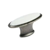 CAPPIO Ручка кнопка CAPPIO Ceramics, цвет старинное серебро