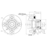 Ступица задняя в сборе L=R HYUNDAI Accent (LC) ТагАЗ 99- /ABS- GANZ GIM03023 GANZ GIM03023