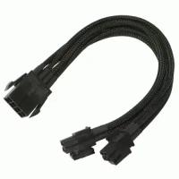 Удлинитель Nanoxia 8-pin EPS to 4+4-pin, 30см, черный NX8PV3E