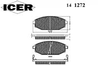 Комплект тормозных колодок диско Icer 141272 Hyundai / Kia (Mobis): S2000100 SB000027 58101-M1A00 SB000100. Mitsubishi