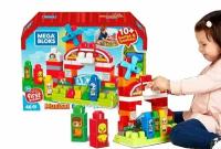 Конструктор музыкальный для малышей Блоки Музыкальная ферма Fisher-Price Mattel Mega Bloks 46 шт