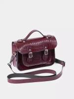 Сумка кожаная Cambridge Satchel The Mini Satchel (Oxblood Patent Croc)