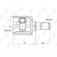 Шрус внутренний l,r lynxauto ci-3708