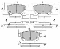 BARNETT FD102 Комплект задних тормозных колодок, дисковый тормоз