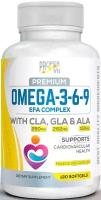 Омега жиры Proper Vit Premium Omega 3-6-9 EFA with CLA GLA&ALA Complex (120 капсул)